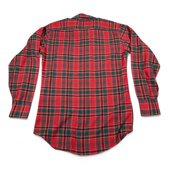 Vintage Kingsport Shirt Adult SMALL Red Green Plaid Sears Classic Outdoor 80s - Picture 3 of 8